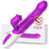 Dương vật giả FOX SHOW rung thụt phát nhiệt có nhánh lưỡi liếm