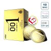 Hộp 10 chiếc - Bao cao su olo vàng 0.01 siêu mỏng - siêu gân gai