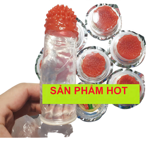 gaichomchom-3 Hộp 12 chiếc_Bao cao su Thom rose siêu gai chôm chôm trên đầu