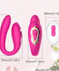 Máy rung massage âm đạo 2 đầu rung ngoáy điều khiển từ xa