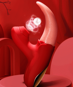 Lưỡi rung liếm âm đạo có nhánh bú mút cực phê cho nữ pin sạc