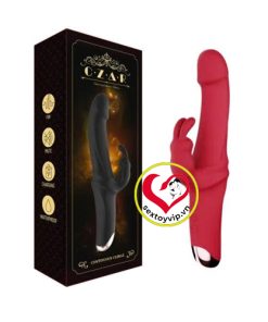 Dương vật giả CZAR RABBIT kèm tai thỏ rung nhiều kiểu pin sạc