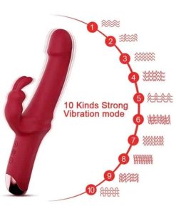 Dương vật giả CZAR RABBIT kèm tai thỏ rung nhiều kiểu pin sạc