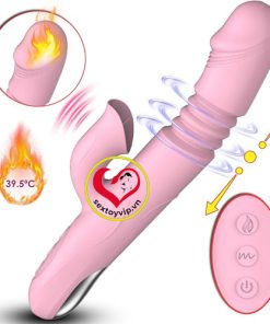 Dương vật giả JIUAI rung thụt nhiệt ấm nhánh lưỡi liếm đa năng